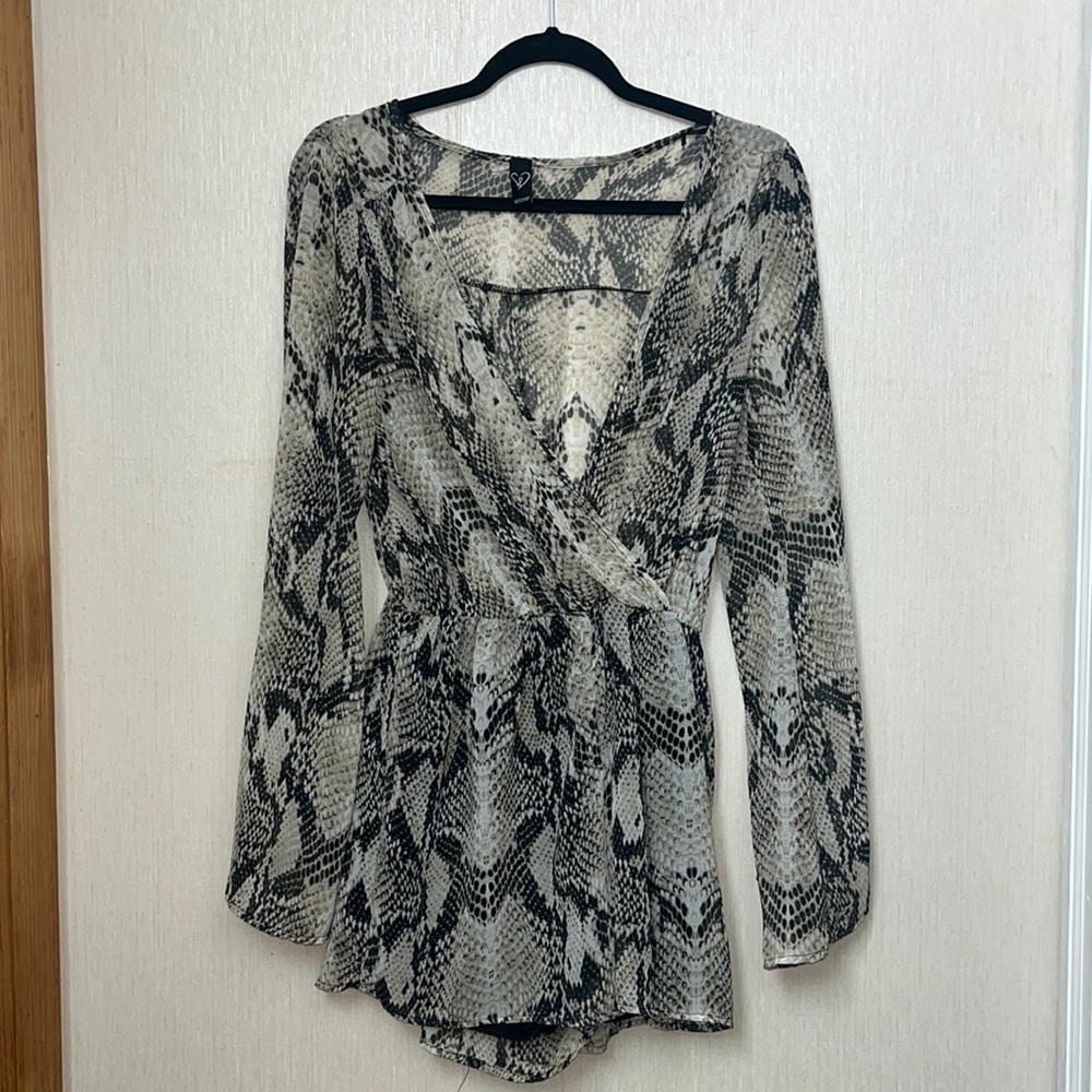 Windsor Snake Print Romper